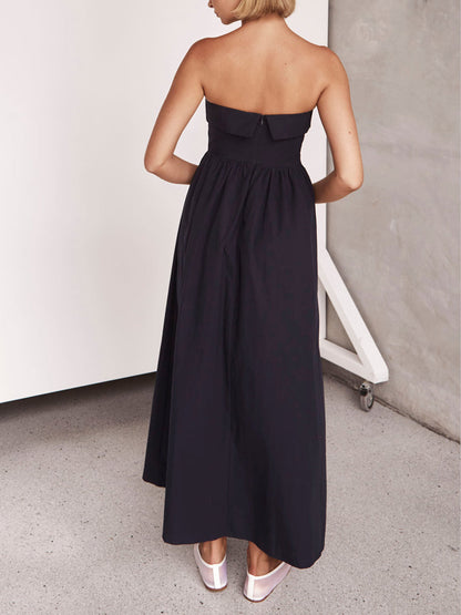 Resort Style Tulare Charming Strapless Midi Dress