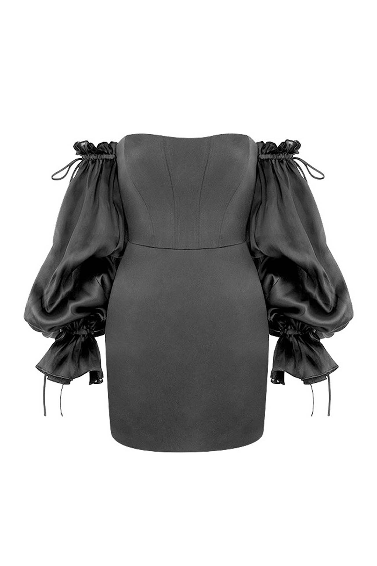 Off-The-Shoulder Mini Dress With Bell Sleeves Dresses