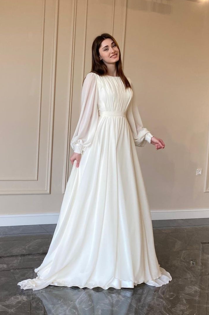 Lantern Sleeve Pearl Sheer Maxi Dress