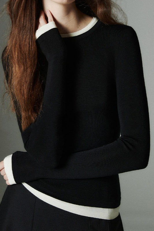 Colorblock Washable Knit Top