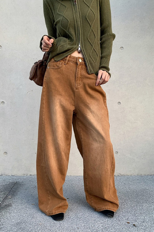 Vintage American Loose Wide Leg Casual Jeans