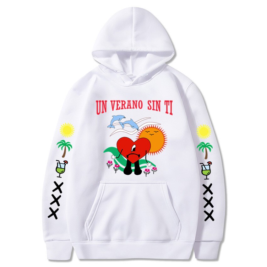 New Bad Bunny Printed Hoodie