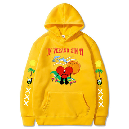 New Bad Bunny Printed Hoodie