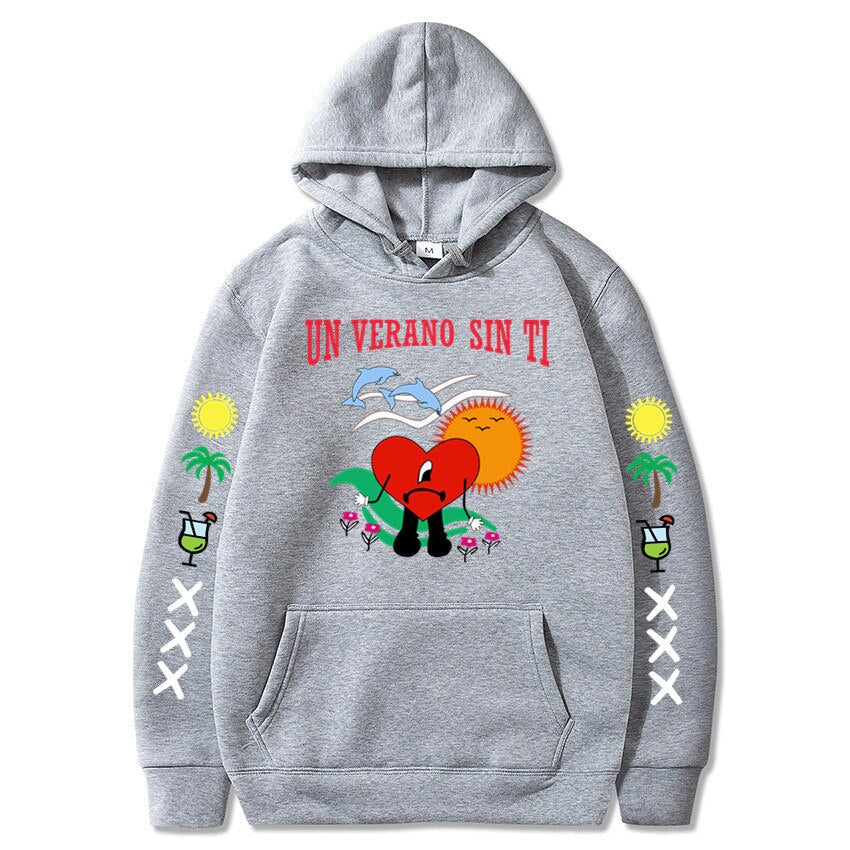 New Bad Bunny Printed Hoodie