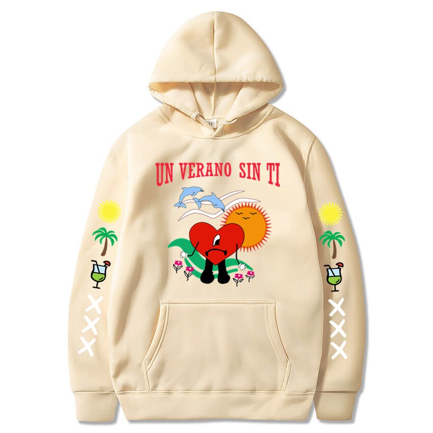 New Bad Bunny Printed Hoodie