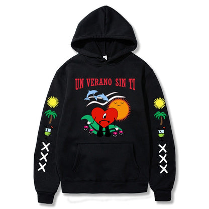 New Bad Bunny Printed Hoodie