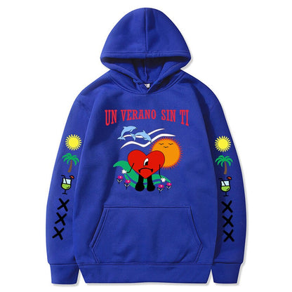 New Bad Bunny Printed Hoodie