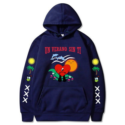 New Bad Bunny Printed Hoodie