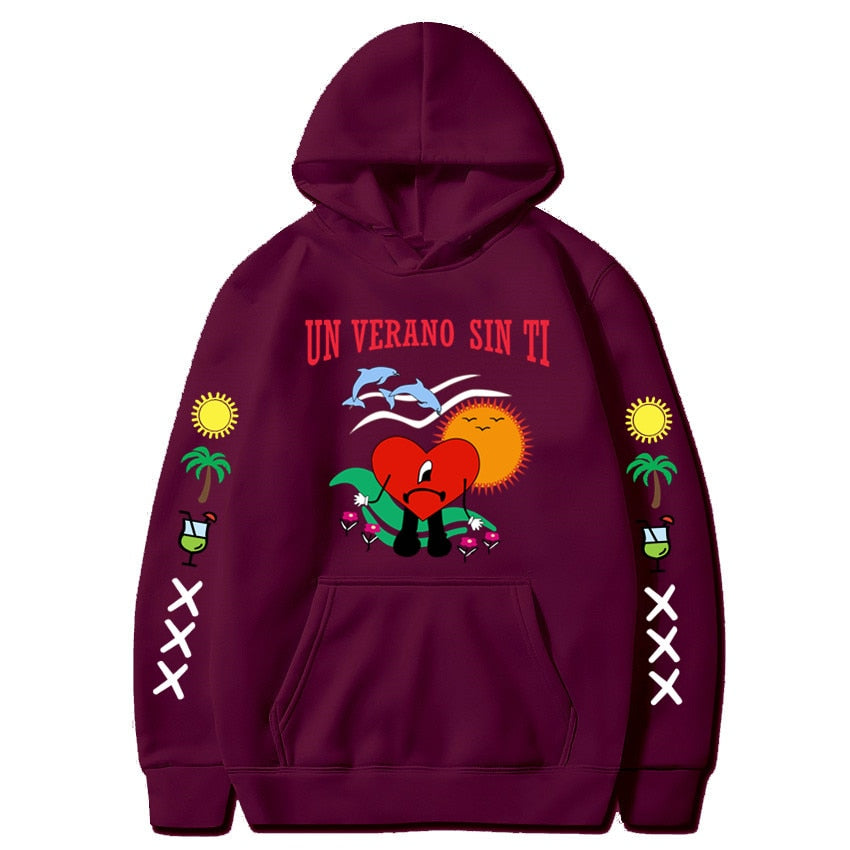 New Bad Bunny Printed Hoodie