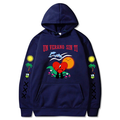 New Bad Bunny Printed Hoodie