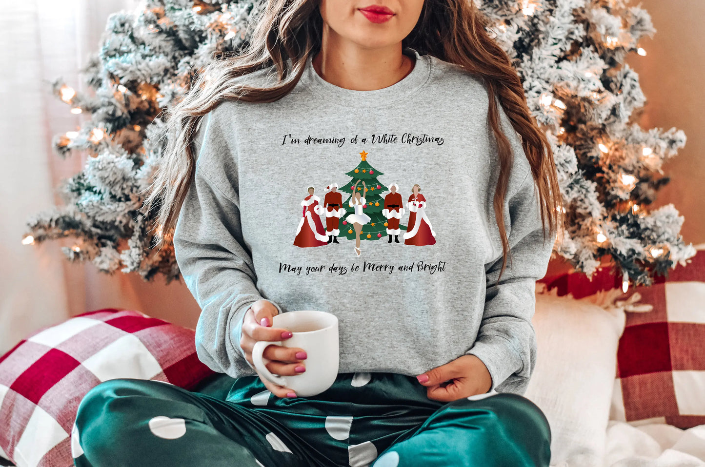 Hot Sale I'm Dreaming White Casual Sport Female Christmas Hoodie