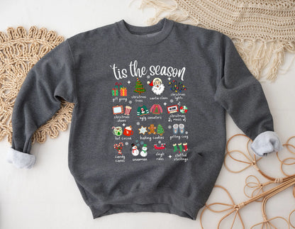 Fashion Girl Tis The Season Retro Cute Element Girl Christmas Hoodie