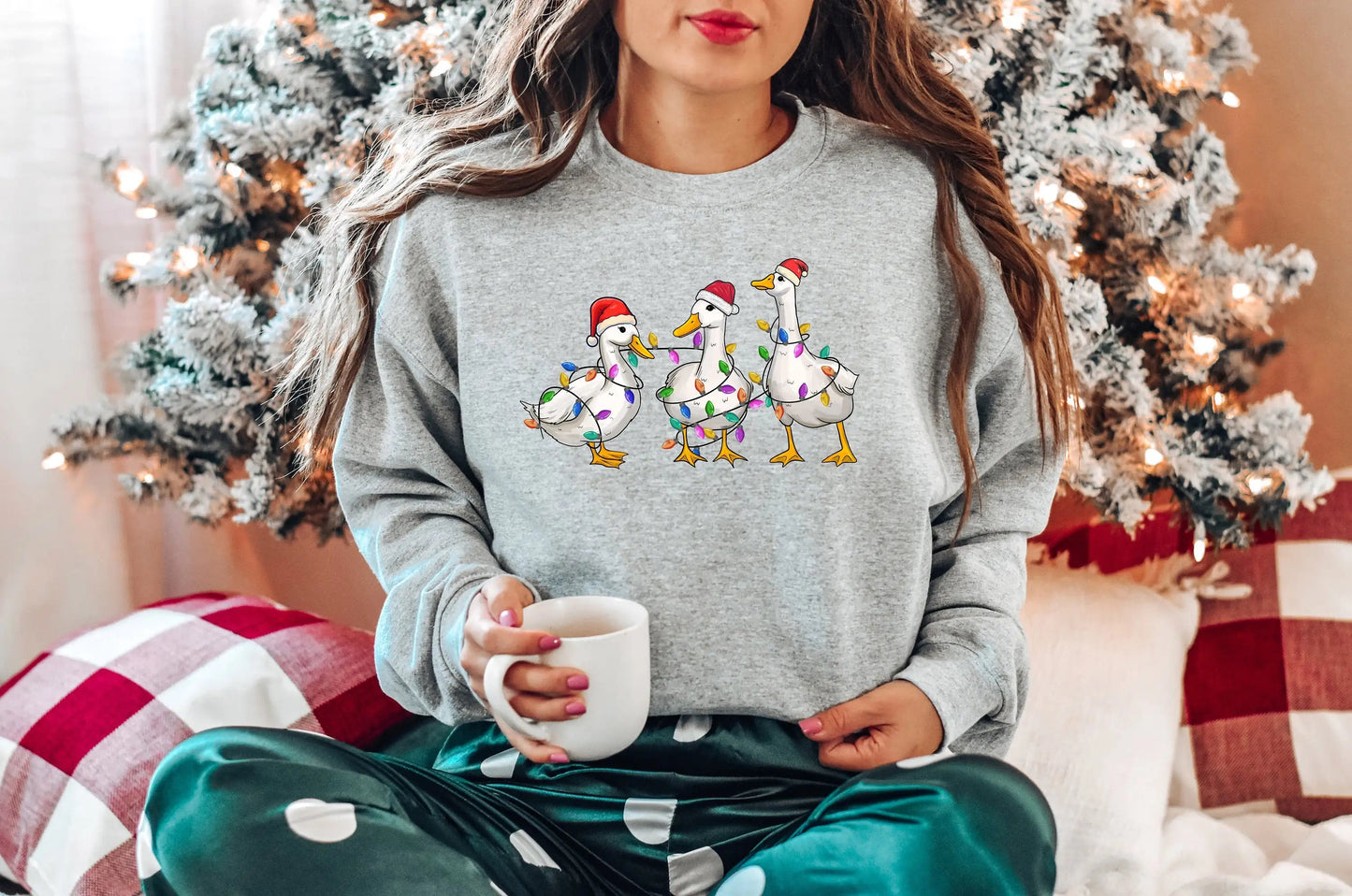 Voguish Cotton Duck Lights Family Christmas Hoodie