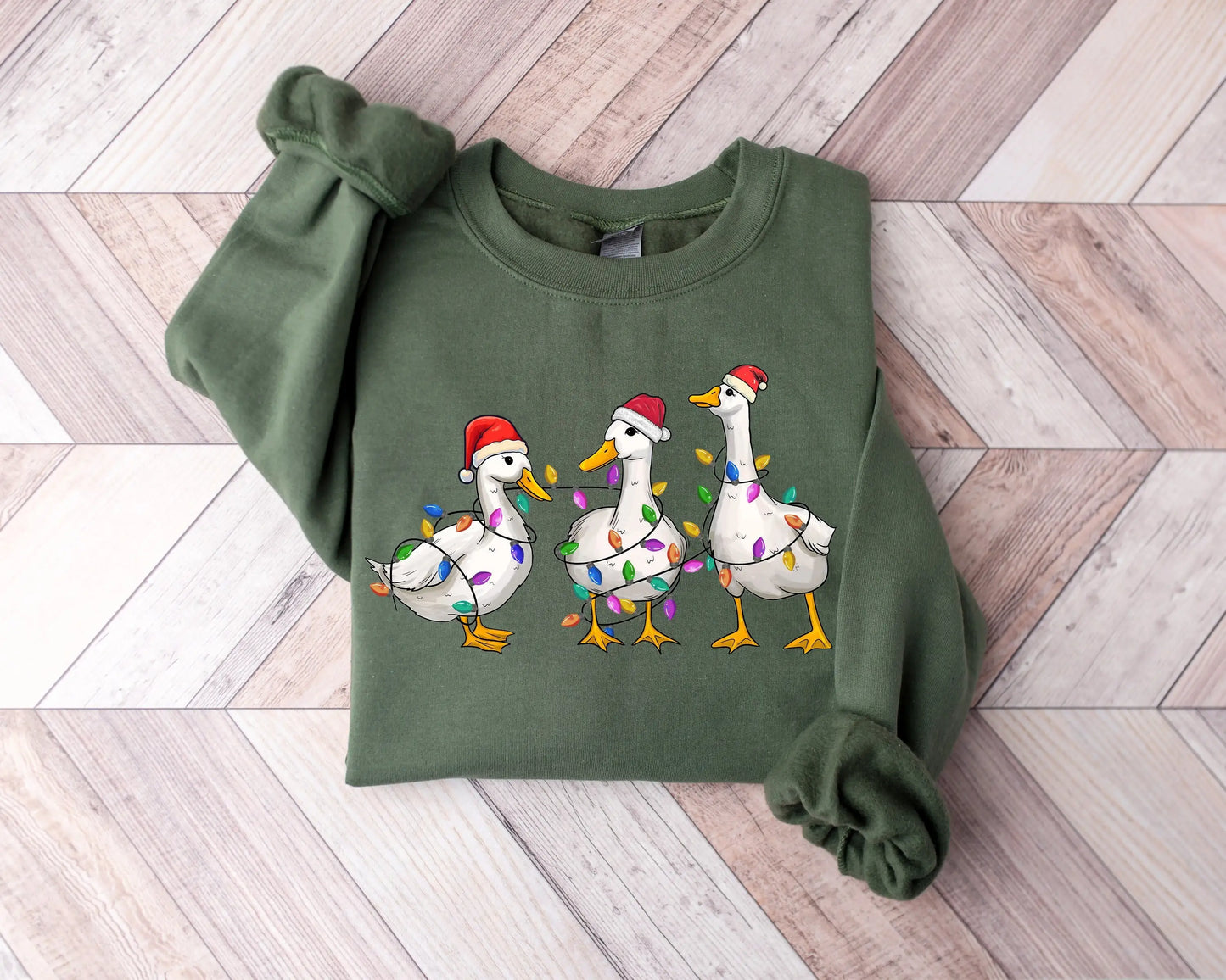 Voguish Day Cotton Duck Lights Essential Family Party Christmas Hoodie