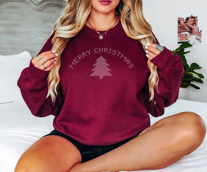 Voguish Minimalist Merry White Christmas Teer Girl Female Christmas Hoodie