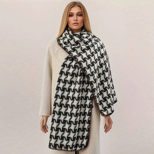 Plaid Cashmere Shawl Winter Scarf