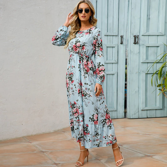 Bohemian Women’s Chiffon Floral Maxi Dress