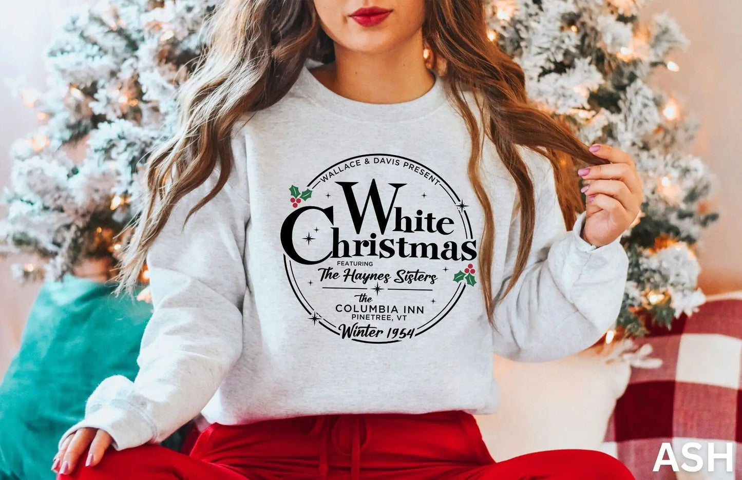 White Unisex Vintage Christmas Hoodie