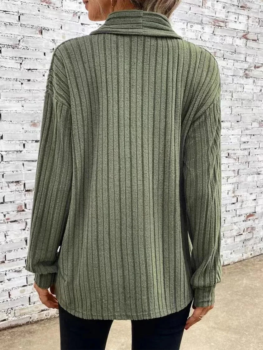 Autumnal Winter Cozy Long Sleeve Loose Plain Casual Comfortable Soft Stylish Sweater