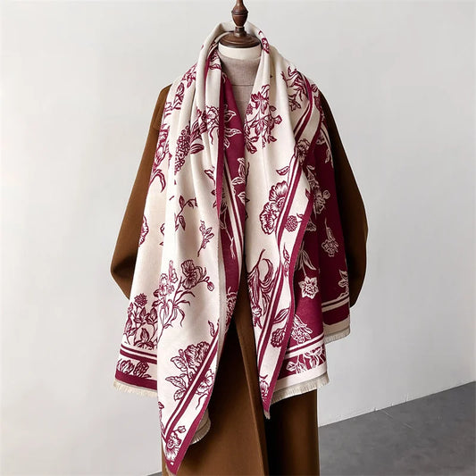 Designer Winter Cashmere Shawl Scarf