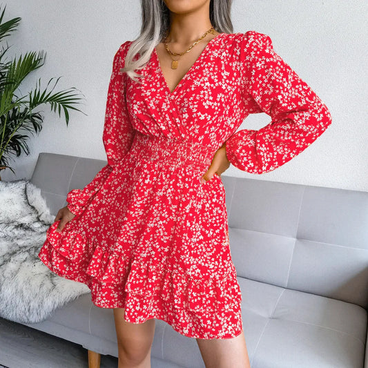 2024 Spring/summer New Chiffon Female Ropa De Mujer Barata Y Envío Gratis Ofertas for Women Floral Dress