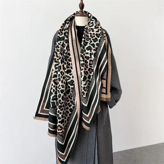 Stripe Cashmere Winter Scarf