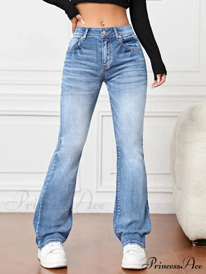 2024 Fall Fashion Stretch Denim High Waist Casual For Women Female Clothing S-2Xl Drop Shipping