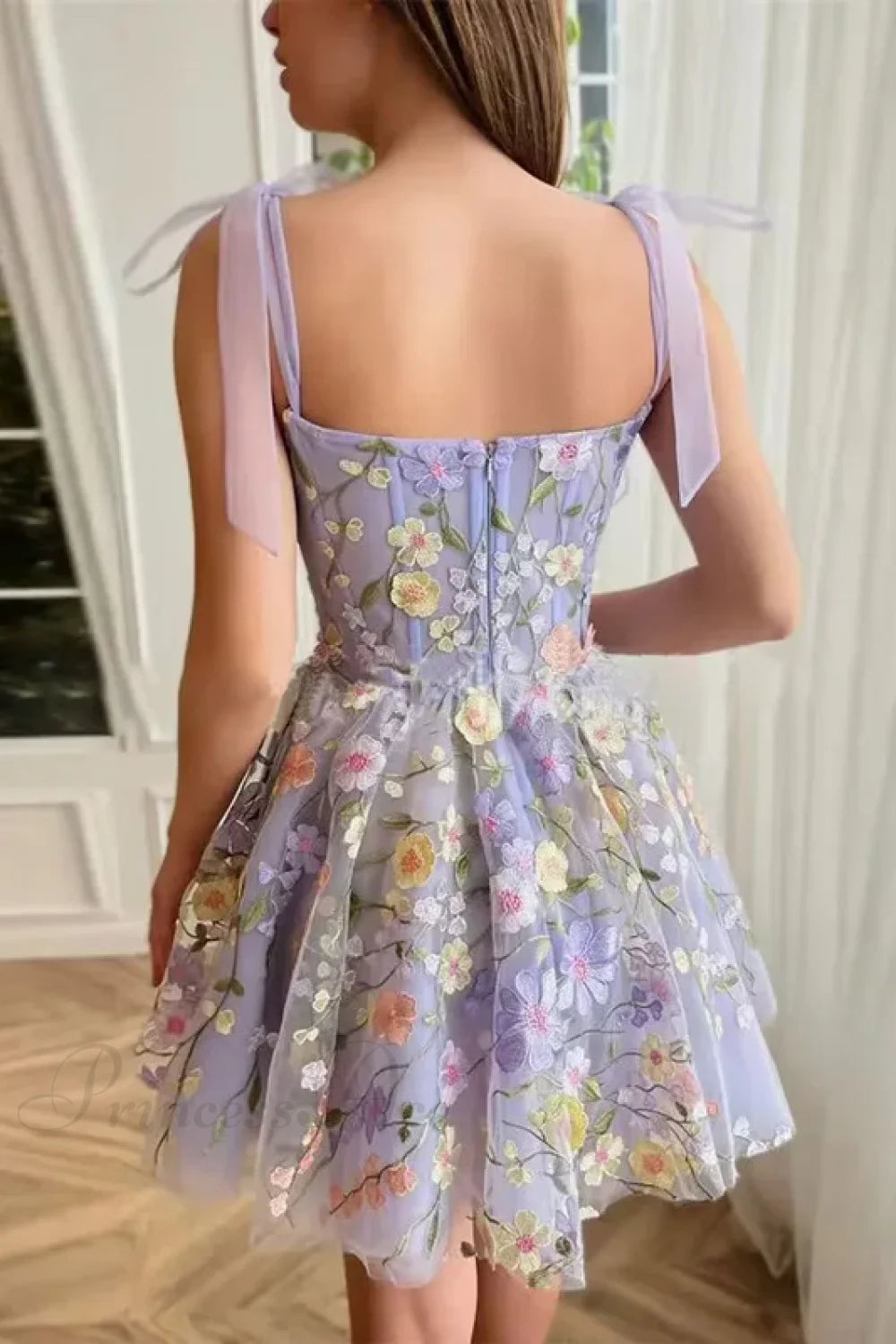 2024 Fashion Flower Embroidery Sexy Floral Dress