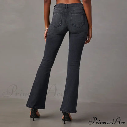 2024 High Stretch Flare Women Boot Cut Fashion Slim Denim Pants Autumn Winter Casual Ladies