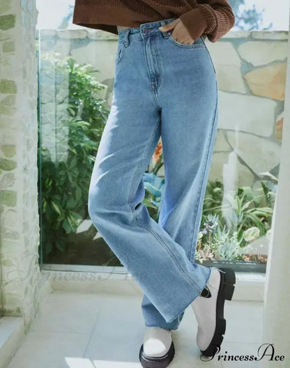 2024 New Casual For Women High Waist Loose Denim Straight Leg Fashion Street Female Jean