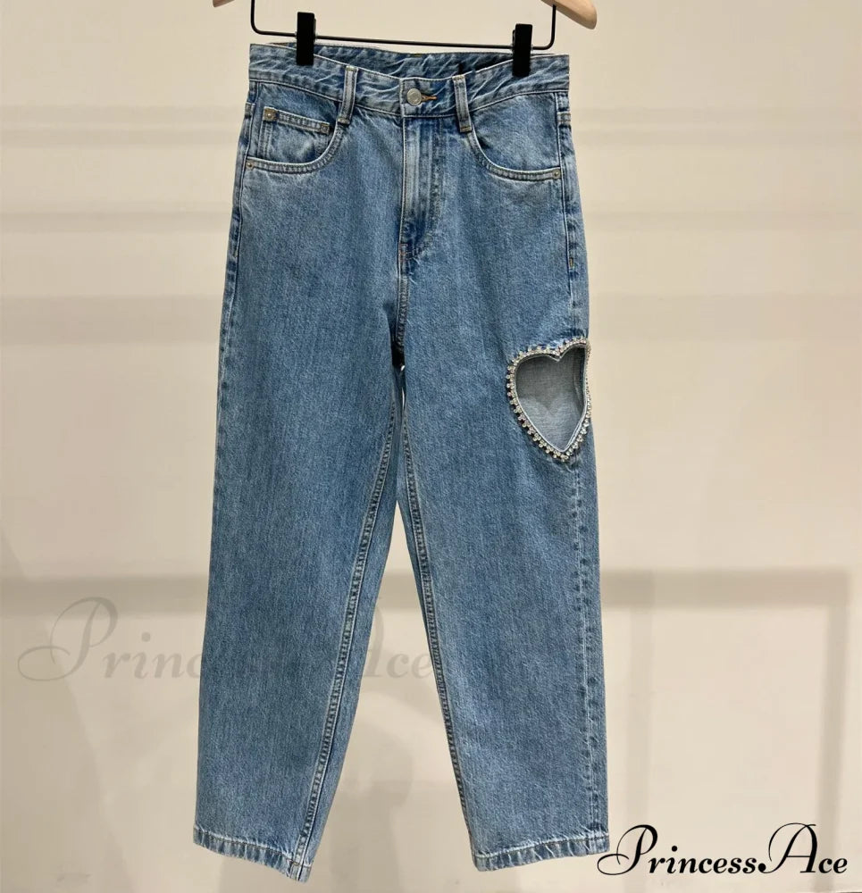 2024 Women’s Ripped Vintage Casual Streetwear High Waist New Fashion Woman Jean