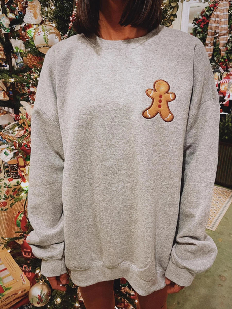 Gingerbread Crew Neck Christmas Hoodie