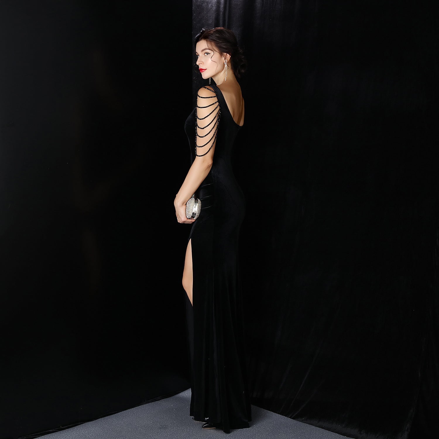 Avery Good Quality Charming Velvet Formal Dress S.o. Long Dresses