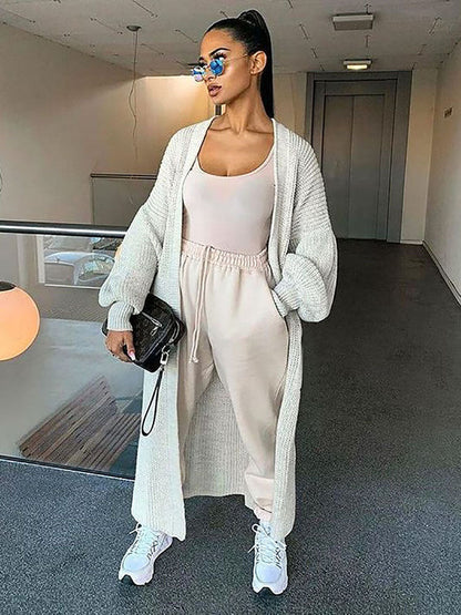 Casual Solid Graceful color Cardigan