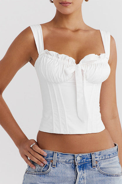 Cloud Cotton Stylish Tie Front Corset