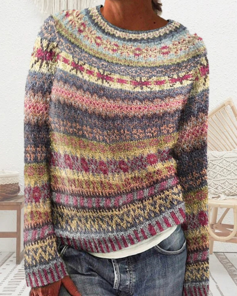 Neck in Vibrant Round Sweater Colors