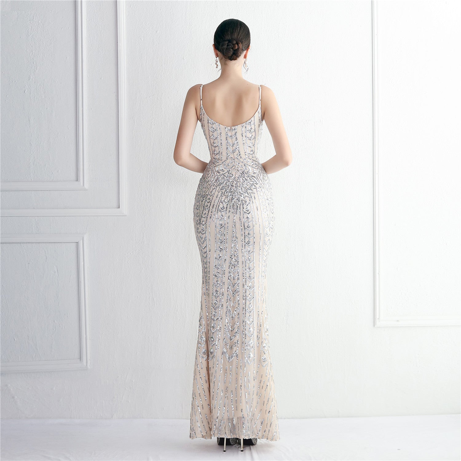 Taisia Formal Stylish Sequin Scroll Dress S.o. Long Dresses