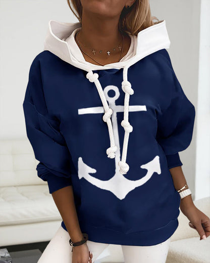 pullover pattern Anchor sweatshirt