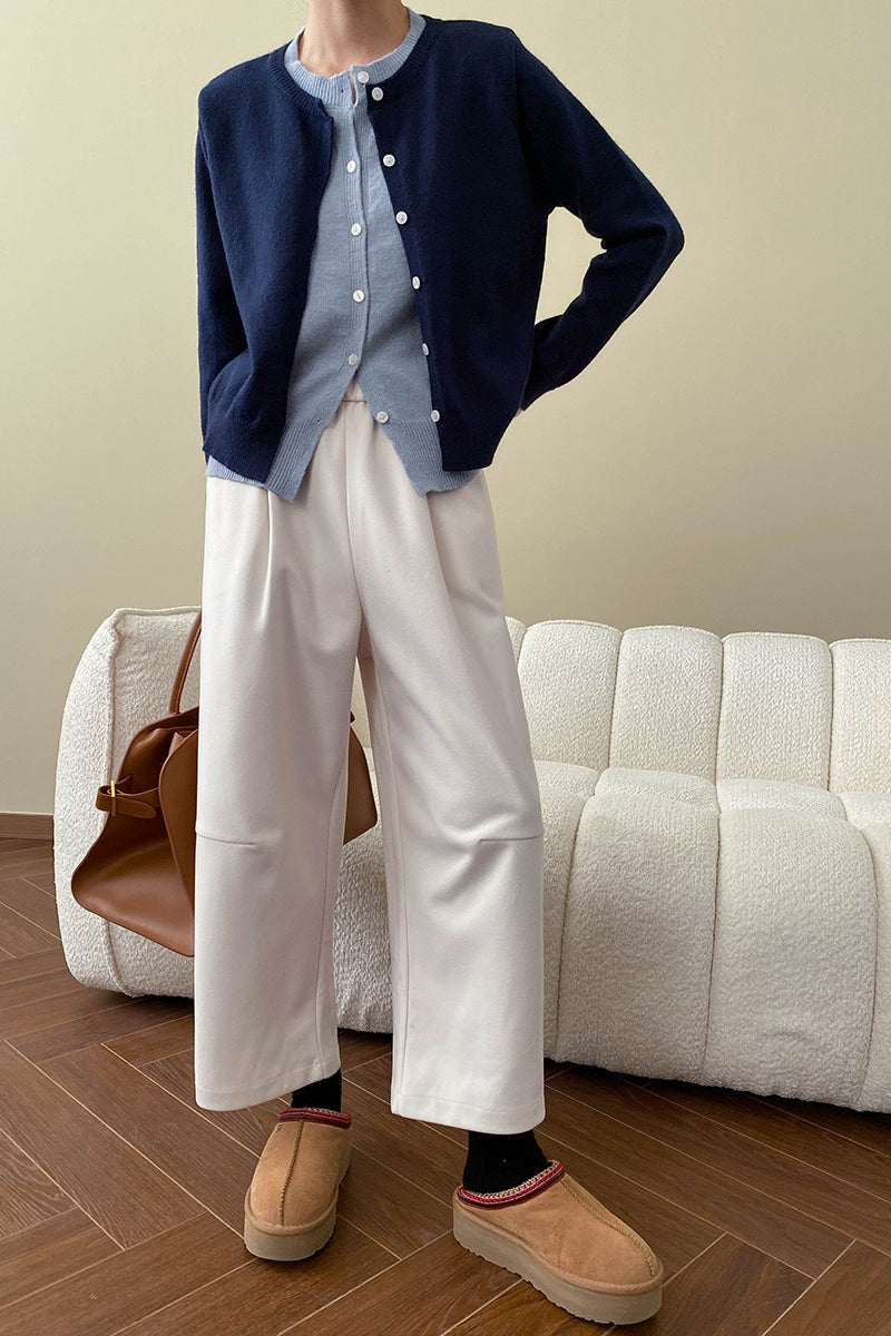 Contrast Panel Layering Cardigan