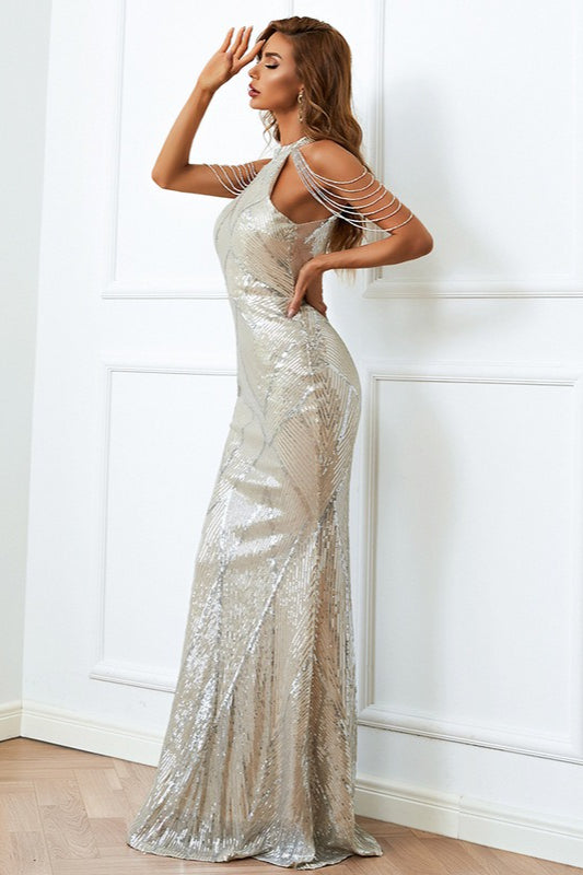 Sequin Mermaid Gown Formal Dress
