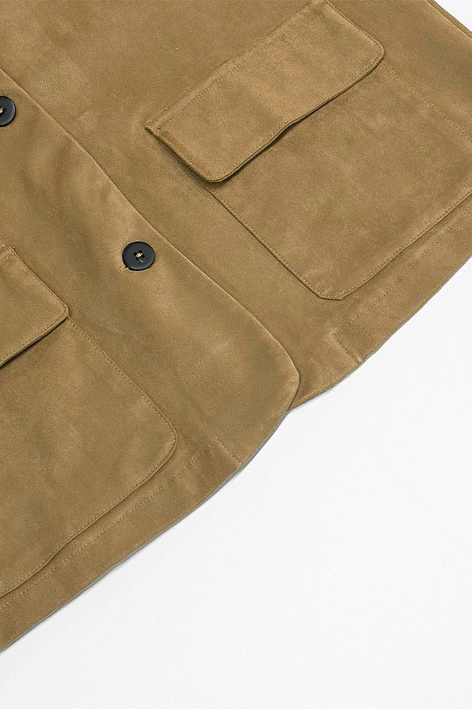 Suede Lapel Vintage Jacket