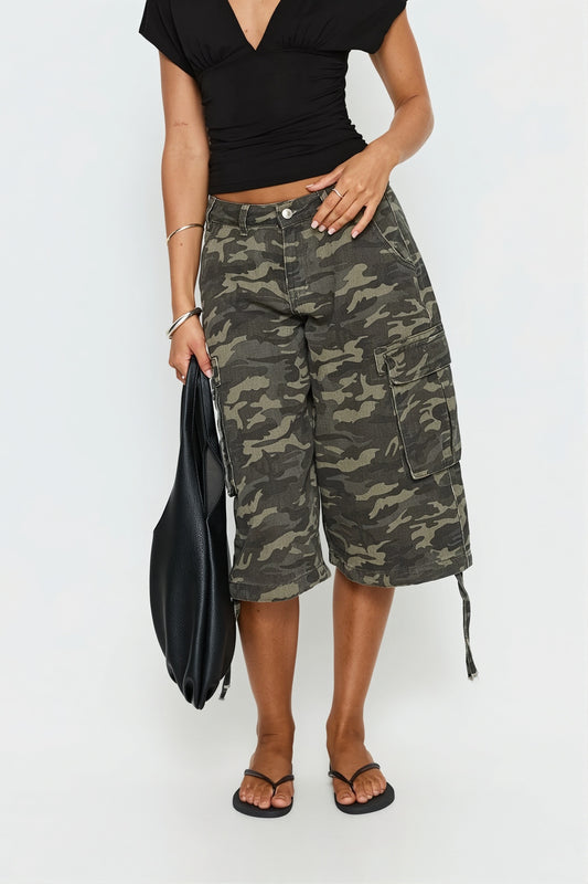Camo Cargo Bermuda Pants