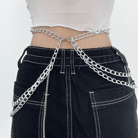 Chain Cross Pendant Waist Layered