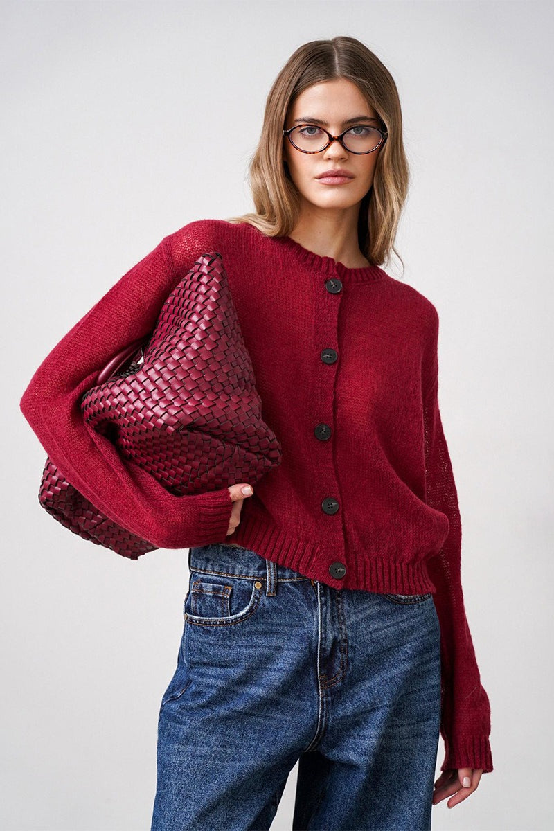 Relaxed Fit Knit Cardigan