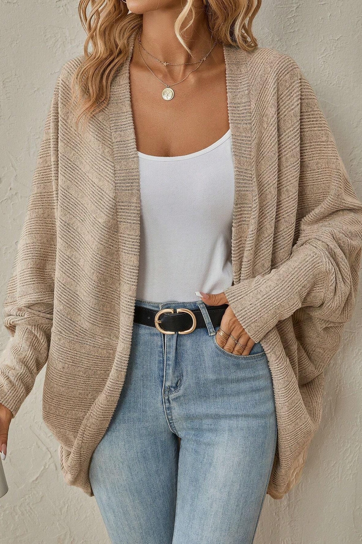 Solid Color Mid Length Cardigan