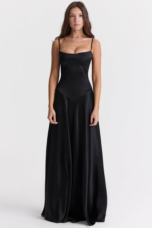 Elegant Cami Backless Maxi Party Dress