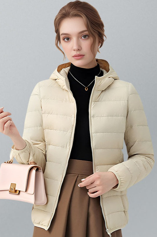Lightweight Slim Fit Hooded Puffer Jacket