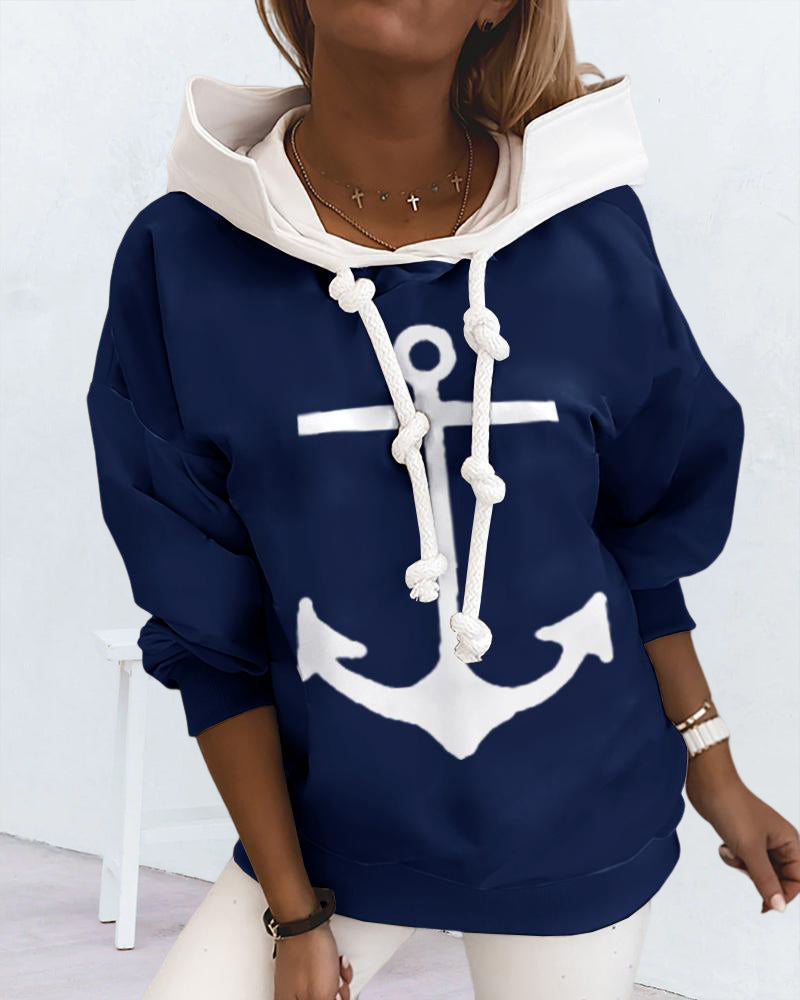 pullover pattern Anchor sweatshirt