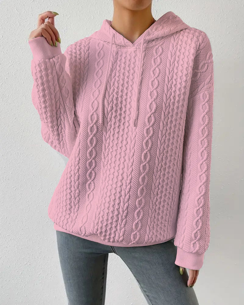 Casual solid color hoodie Pink 2023 F/W 23BF cardigans Clothes discount Hoodies & Sweatshirts Spring Tops/Blouses