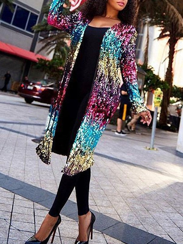 Colorful Striped Graceful Pit Cardigan